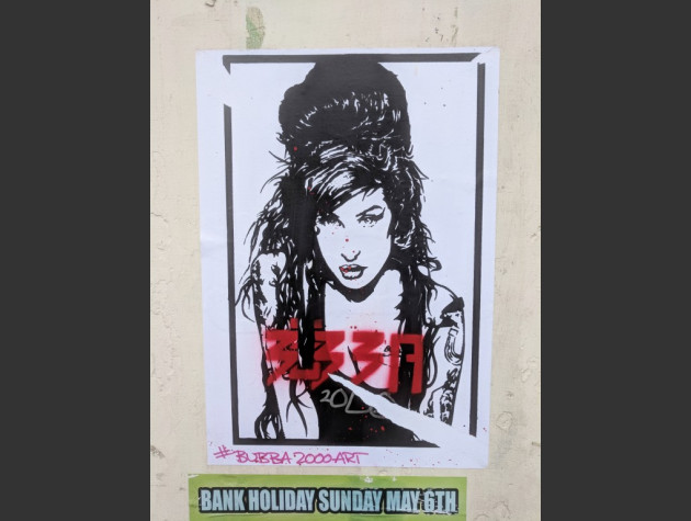 Amy Winehouse stencil artwork